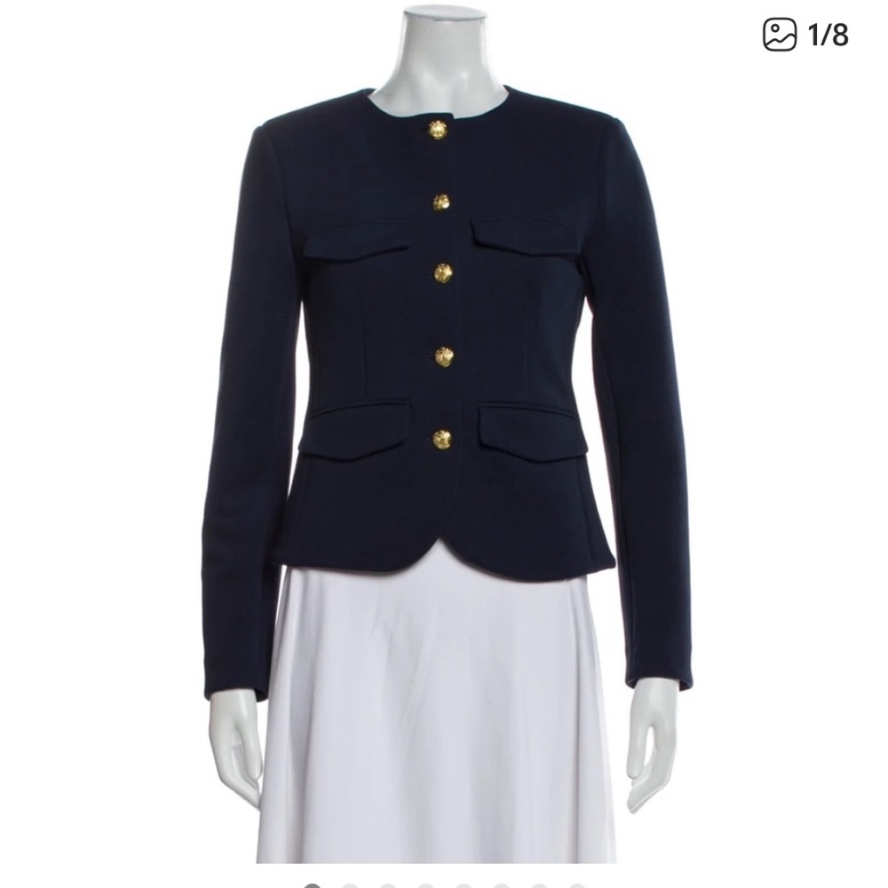 NWT Veronica Beard Kensington Knit Blazer with Gold Buttons